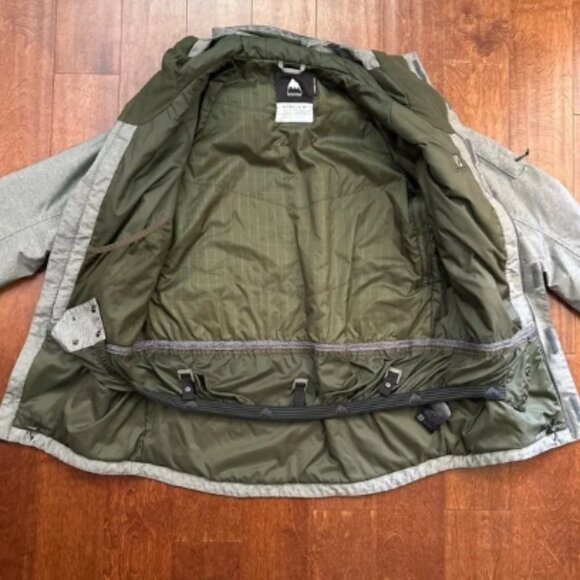 Burton “Dhaka” Men's Hooded Gray Snow Jacket, Size Small - Picture 13 of 15
